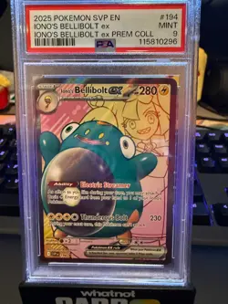 2025 POKEMON SVP EN-SV BLACK STAR PROMO #194 IONO'S BELLIBOLT EX PSA 9 - Image 1