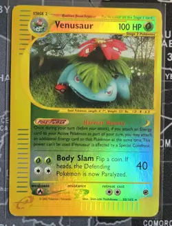 2002 Pokemon Venusaur 30/165 Reverse Holo Rare Expedition Set LP - Image 1