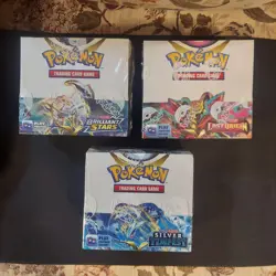 Pokemon TCG Booster Box LOT: Brilliant Stars, Lost Origin, Silver Tempest - Image 1