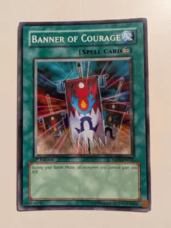 Banner of Courage YSDJ-EN025 Common 1st Edition Yugioh Trading Card TCG - Image 1