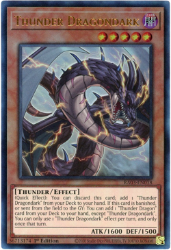 Yugioh! Thunder Dragondark RA03-EN018 - Prismatic Ultimate Rare (PUR) NM/M - Image 1