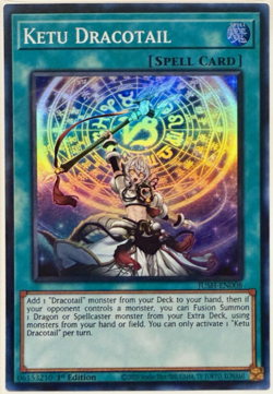 Yugioh! - Ketu Dracotail - JUSH-EN008 - Super Rare - 1'st Ed. - NM/M - Image 1