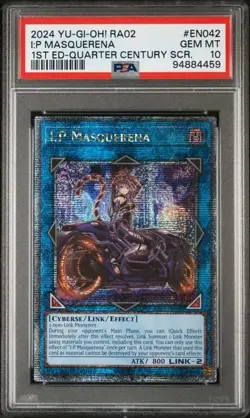 Yugioh I:P Masquerina RA02-EN042 Quarter Centuery Secret Rare PSA 10 - Image 1