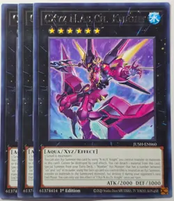 Yugioh x3 CXYZ N.AS. CH. Knight JUSH-EN060 Rare 1st Edition - Image 1