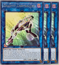 Yugioh! - 3X Gravity Controller JUSH-EN027 - Rare - Play Set - 1'st Ed. - NM/M - Image 1