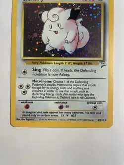 Clefairy 6/130 Holo Rare Base Set 2 Vintage WOTC Pokemon Card LP+ - Image 3