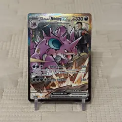 Team Rocket's Nidoking ex 233/182 Destined Rivals Holo SIR Pokemon Card - Image 1