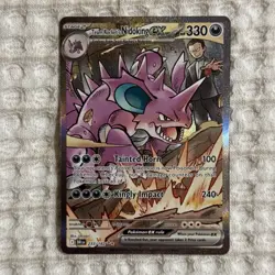 Team Rocket's Nidoking ex 233/182 Destined Rivals Holo SIR Pokemon Card - Image 2