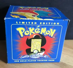 pokemon card 23K GOLD Plated Charizard with box and Certificate of Authenticity - Image 2