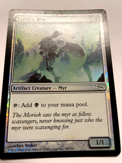 Leaden Myr Mirrodin Foil caed #191 The card itself has a beautiful look Nice see - Image 1