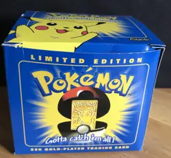 pokemon card 23K GOLD Plated Pikachu with box and Certificate of Authenticity - Image 2