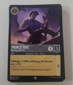 187/204 PRINCE ERIC DASHING AND BRAVE FIRST CHAPTER COMMON DISNEY LORCANA CARD - Image 1