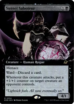 Sunset Saboteur (Extended Art) FOIL 334 R Edge of Eternities NM MTG - Image 1