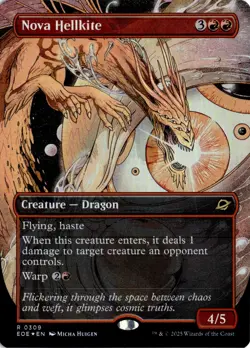 Nova Hellkite (Borderless) FOIL 309 R Edge of Eternities NM MTG - Image 1