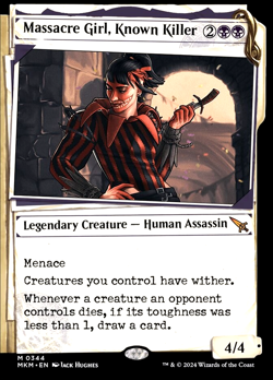 MTG Massacre Girl, Known Killer 344 Mythic Foil Showcase Murders at Karlov Manor - Image 1