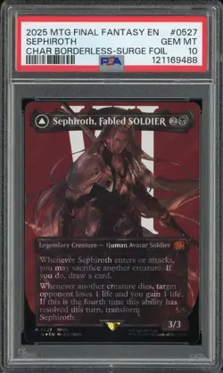 💎Sephiroth Borderless Surge Foil - MTG - Final Fantasy #0527 GEM MINT PSA 10💎 - Image 1