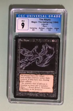 The Abyss CGC 9 Legends MTG Magic The Gathering Reserved List - Image 1