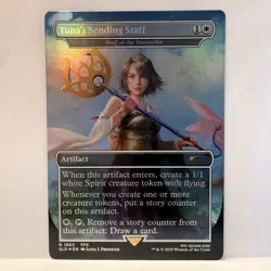 Staff of the Storyteller / Yuna's Sending MTG Final Fantasy Secret Lair Foil - Image 1