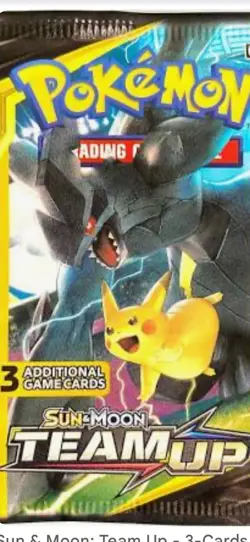 Team Up Sun And Moon Blister - (2) 3 Card Mini Booster Pack Coin - Pokemon 2019 - Image 2