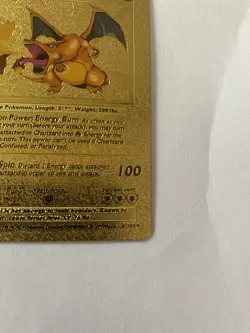 RARE Charizard Gold Foil Pokemon Card NINTENDO 1995 1999 - Image 3
