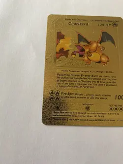 RARE Charizard Gold Foil Pokemon Card NINTENDO 1995 1999 - Image 4