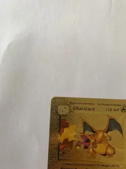 RARE Charizard Gold Foil Pokemon Card NINTENDO 1995 1999 - Image 5