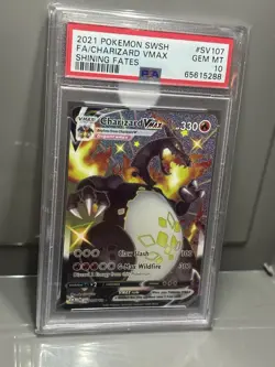 Pokemon TCG Shining Fates Charizard Shiny VMAX SV107 PSA 10 - Image 3