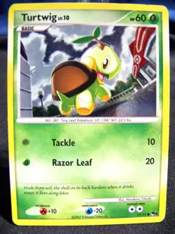 2007 Pokemon Turtwig #17 Holo Diamond & Pearl - LP - EX+ / NM- - Image 1