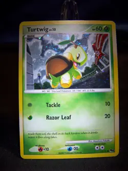 2007 Pokemon Turtwig #17 Holo Diamond & Pearl - LP - EX+ / NM- - Image 2