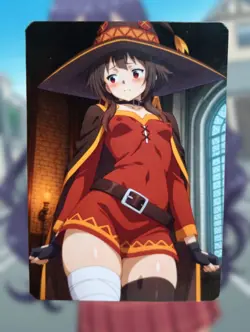 Megumin Konosuba Anime Waifu Sexy Goddess Doujin Lewd Card - Image 1