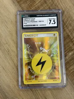 2006 Pokemon Lightning Energy Holo 108/110 EX Holon Phantoms CGC 7.5 - Image 1