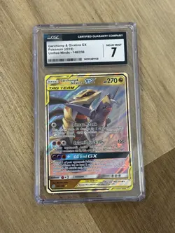 Pokemon 2019 Garchomp & Giratina GX 146/236 Unified Minds Holo Tag Team CGC 7 - Image 1