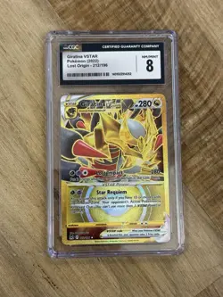 Pokemon Giratina VSTAR (Secret) 212/196 Swsh11: Lost Origin Gold Holo CGC 8 - Image 1