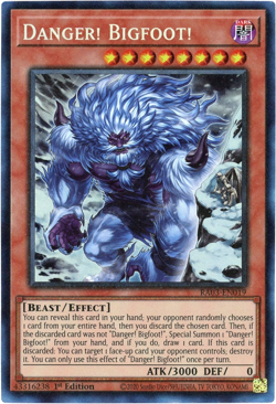 Yugioh! Danger! Bigfoot! Alternate Art RA03-EN019 Prismatic Collector's Rare PCR - Image 1