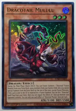 Yugioh Dracotail Mululu JUSH-EN005 Ultra Rare 1st Edition - Image 1
