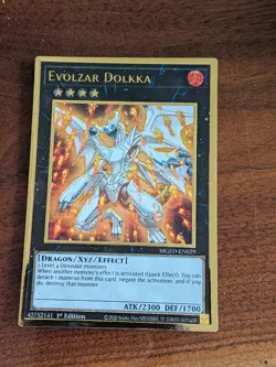 Yugioh! Evolzar Dolkka - 1st Ed Premium Gold Rare - MGED-EN029 - NM - Image 1
