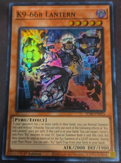Yugioh! - K9-66b Lantern - Super Rare - JUSH-EN033 - 1'st Ed. - NM/M - Image 1