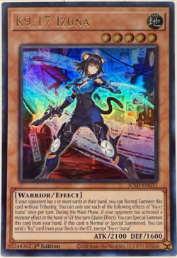Yugioh! - K9-17 Izuna - JUSH-EN031 - Ultra Rare - 1'st Edition - NM/M - Image 1