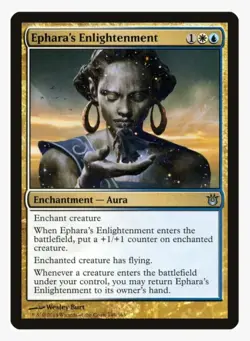 Ephara's Enlightenment #146 BNG Magic Card With Protective Sleeve - Image 1
