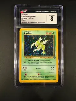 Near Mint CGC 8 Scyther 1999 Jungle 10/64 Holo Pokemon Card psa - Image 1