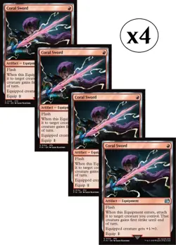 4x - Coral Sword - x4 - Final Fantasy - UC NM MTG - Image 1