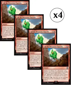 4x - Call the Mountain Chocobo - x4 - Final Fantasy - C NM MTG - Image 1