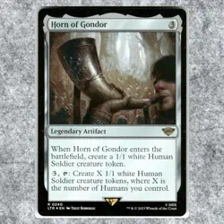 Horn of Gondor 056 NM Foil Rare MTG LOTR Tales of Middle-earth 2023 Commander Le - Image 1