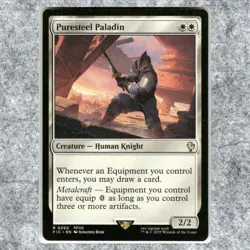 Puresteel Paladin 250 NM NF Rare MTG Commander Final Fantasy 2025 Commander Lega - Image 1