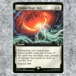 Ultimate Magic Holy 110 NM NF Rare MTG Commander Final Fantasy 2025 Extended Art - Image 1
