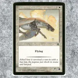 Armored Pegasus 30 LP NF Common MTG Portal 1997 Vintage Commander Legal Magic - Image 1