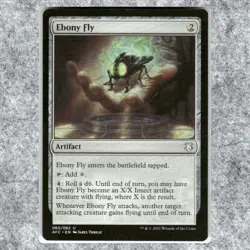 Ebony Fly 60 NM NF Uncommon MTG Commander Forgotten Realms 2021 EDH Legal Magic - Image 1