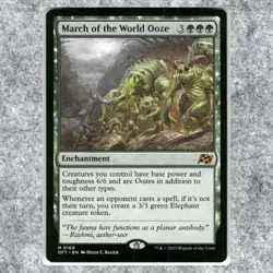March of the World Ooze 169 NM NF Mythic MTG Aetherdrift 2025 Commander Legal Ma - Image 1