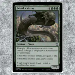 Pelakka Wurm 720 NM Foil Uncommon MTG Foundations 2025 Commander Legal Magic - Image 1