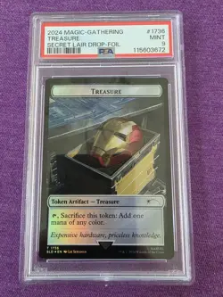 2024 MTG Secret Lair Drop Rainbow Foil #1736 Treasure Iron Man PSA 9 - Image 1